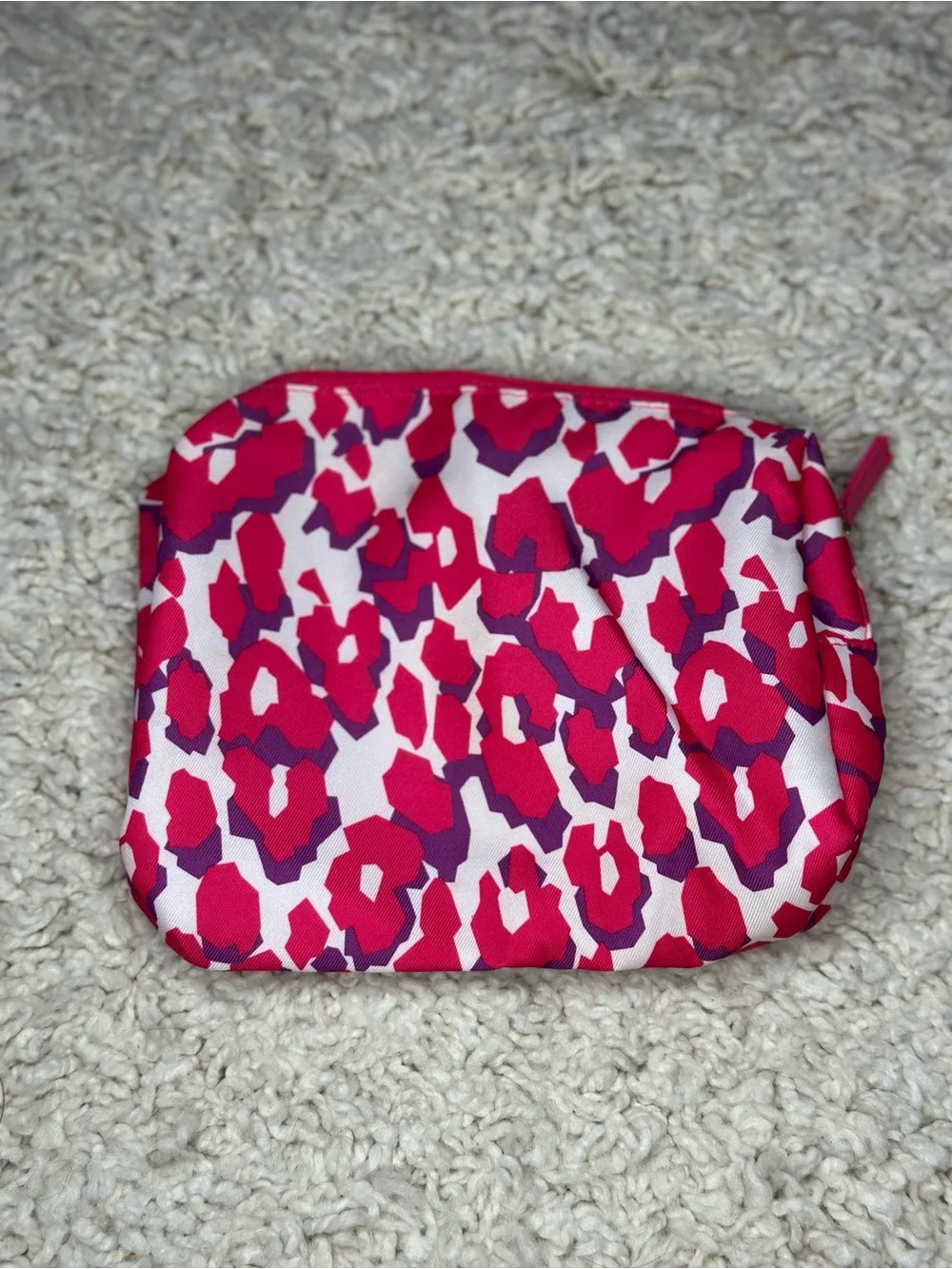 Pink & Purple Leopard Print Cosmetic Pouch